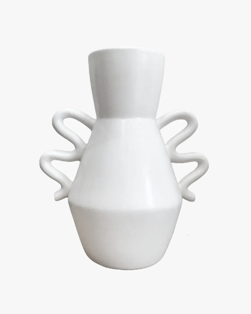 VASE CERAMIC WAVE BLANC TEXTURE