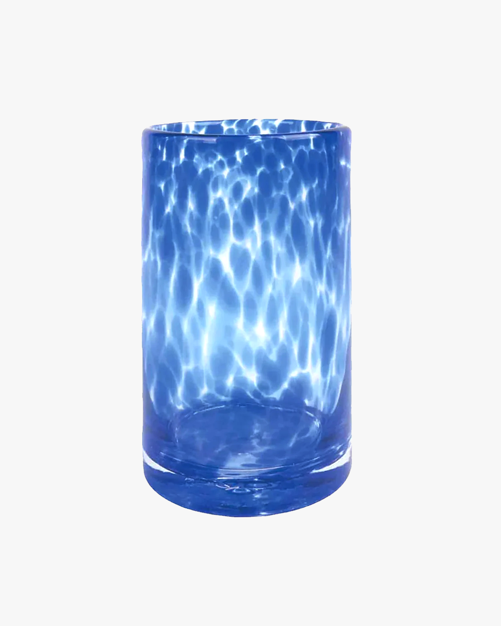 VASE TUBE LEOPARD BLEU