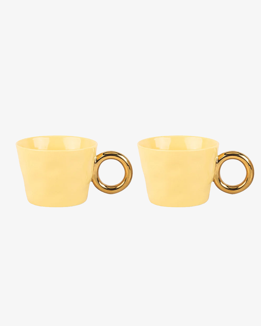 SET DE 2 TASSES MATINS CALINS JAUNE