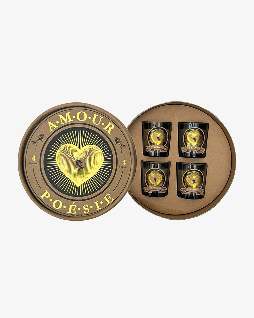 COFFRET DE 4 BOUGIES AMOUR