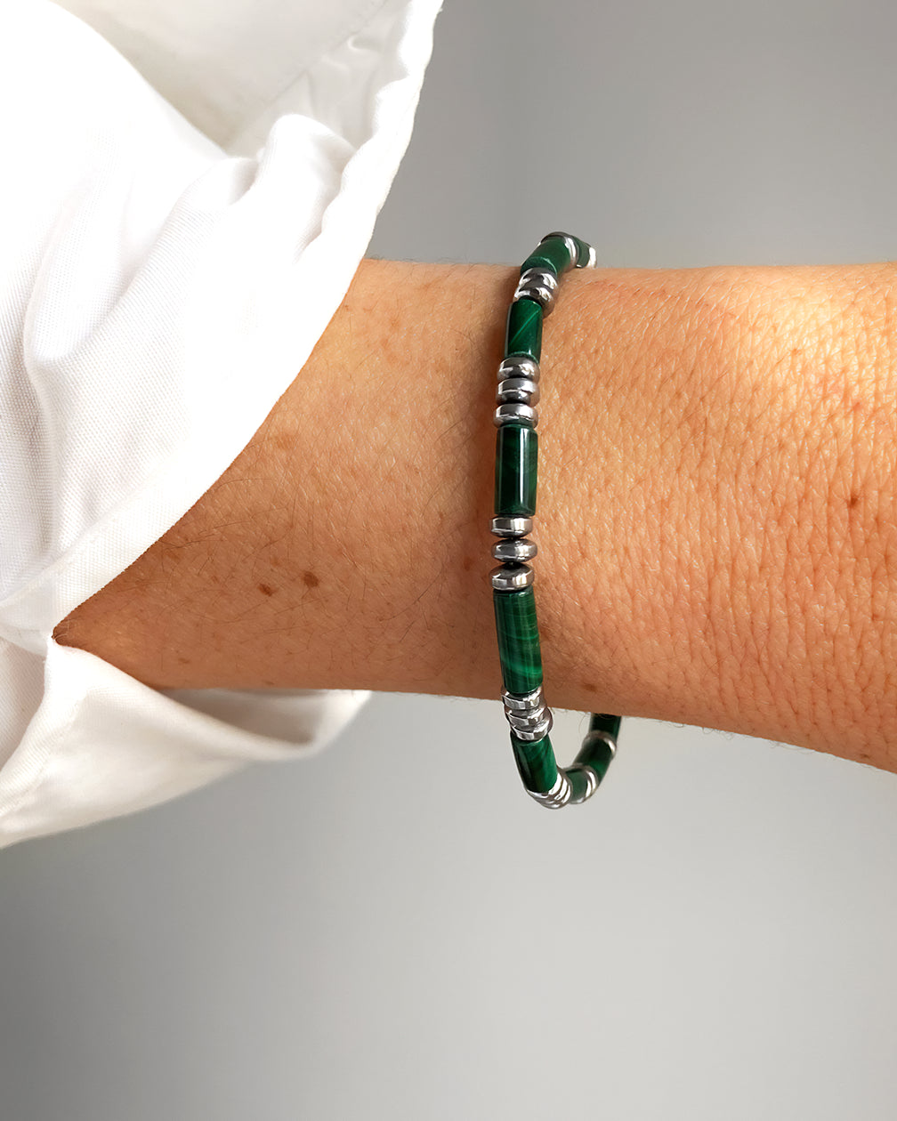 MALACHITE - HEMATITE BRACELET